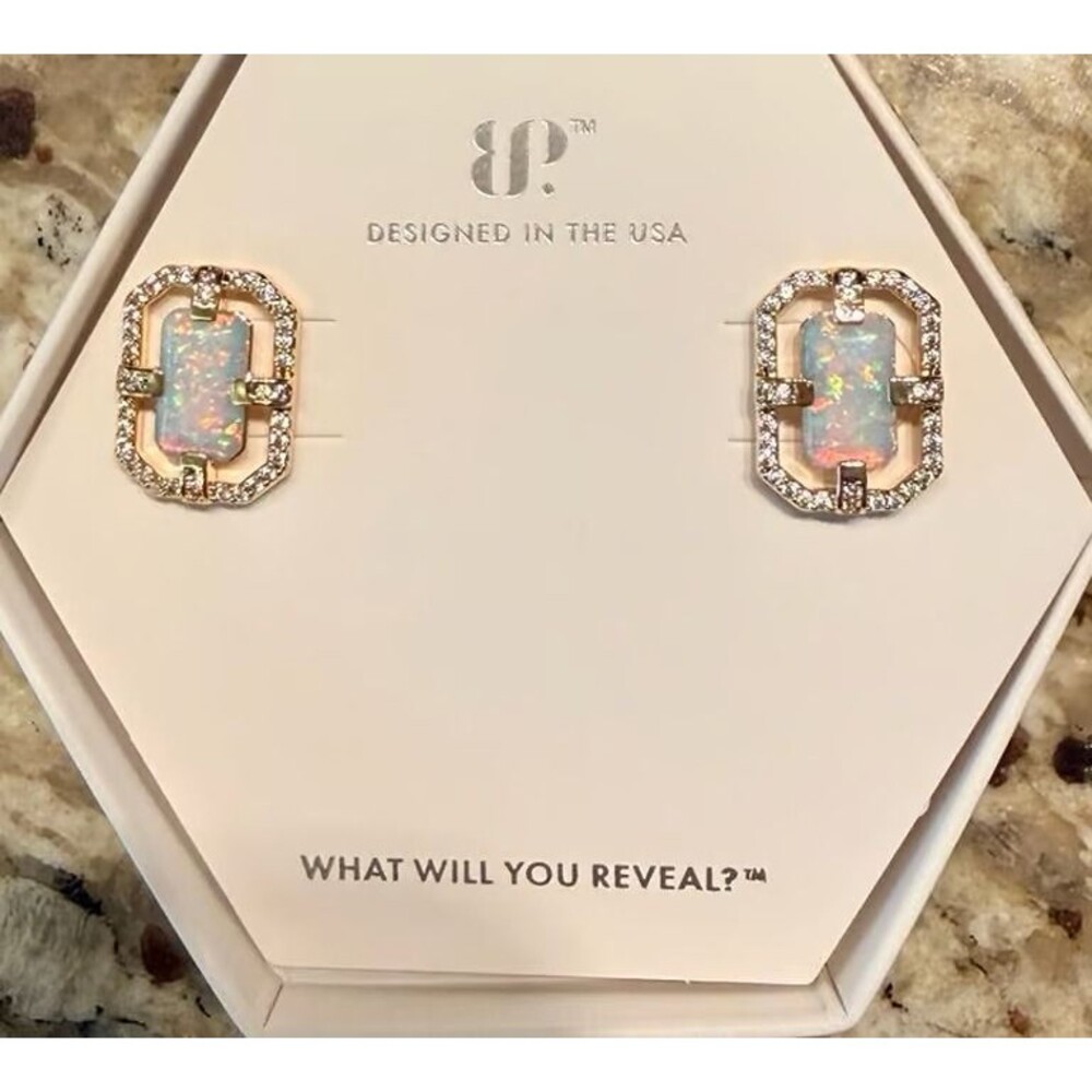 Opal Rose Gold Earrings